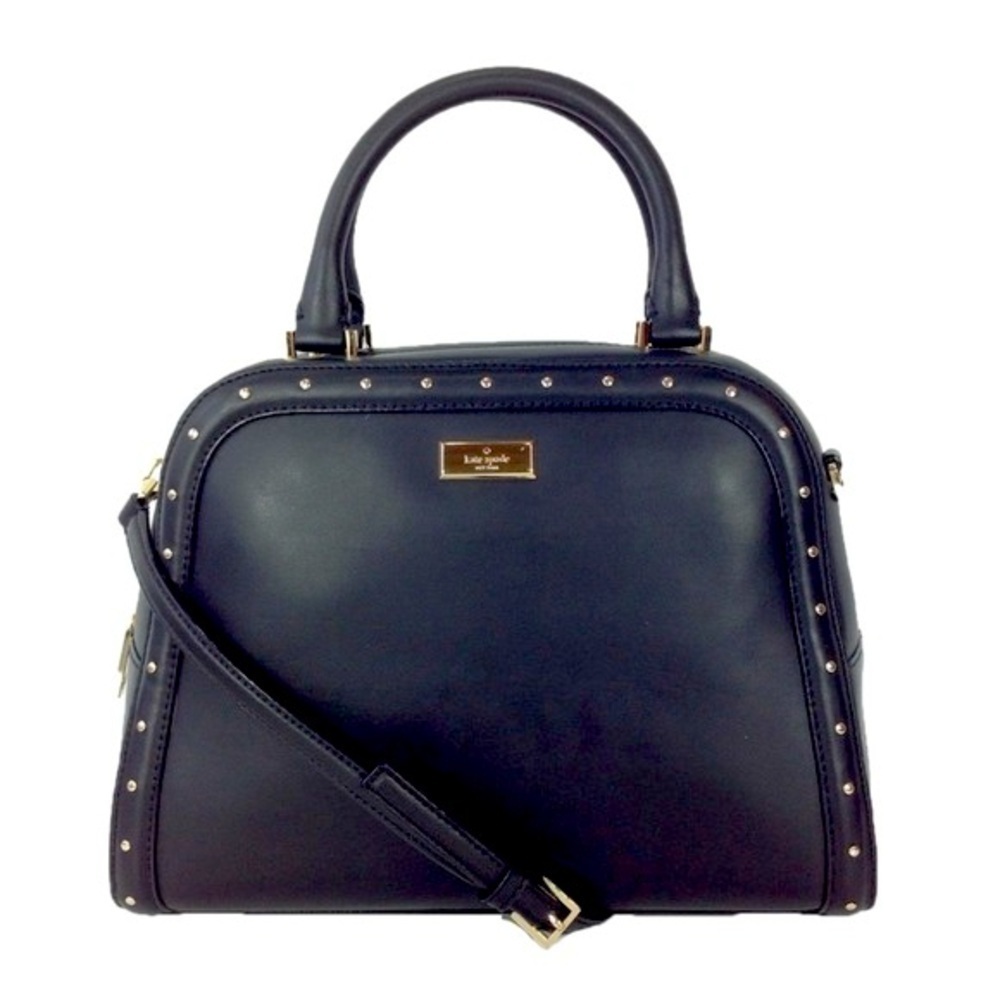 Kate Spade Studded Helena Street Large Rocki Black Crossbody/Shoulder Strap